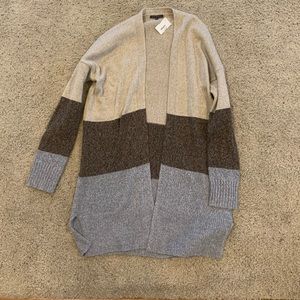 Neutral color block cardigan